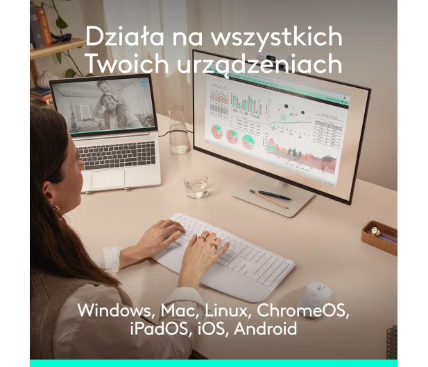 Logitech Signature Comfort Plus MK880 biały - 1533425 - zdjęcie 15